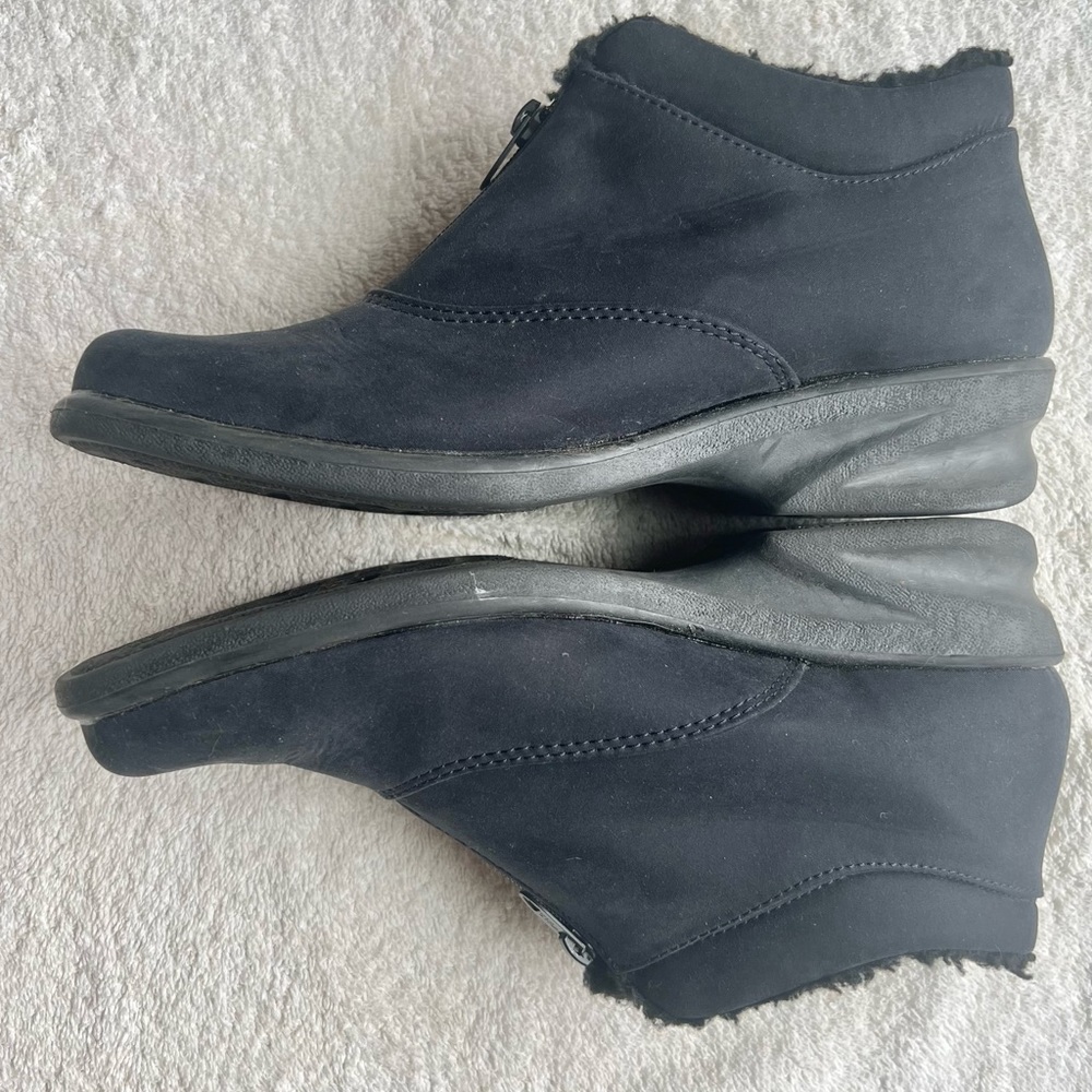 TOE WARMERS Black Waterproof  Ankle Booties Snow Boots US Women’s Size 12 S